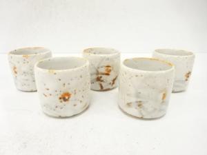 作家物　志野　湯呑　5客揃